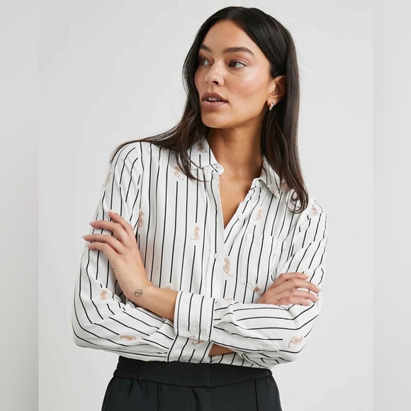 Rails Kathryn Shirt Striped Tigers Button Down Size XS - Picture 1 of 12